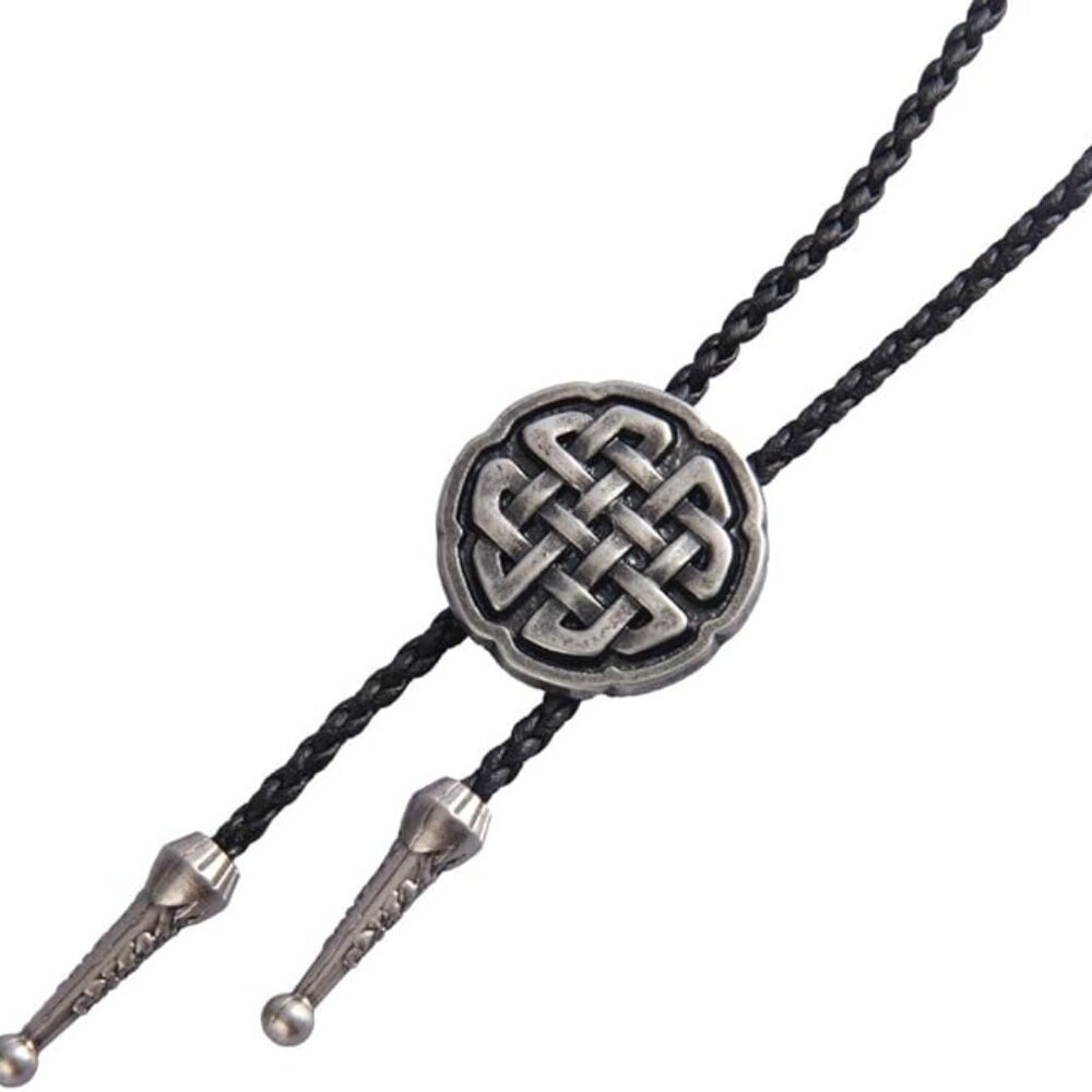 NATIVE American Bolo Tie Rodeo Cowboy Leather